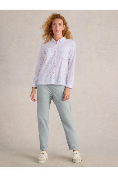 White Stuff Sophie Organic Cotton Shirt in IVORY MLT Art. WS442783