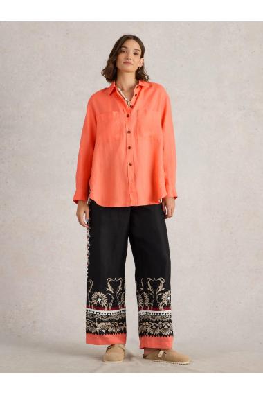 White Stuff Lydia Linen Shirt in BRT ORANGE Art. WS442787