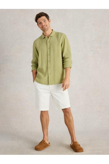 White Stuff Keswick LS Linen Shirt in MID GREEN Art. WS442809