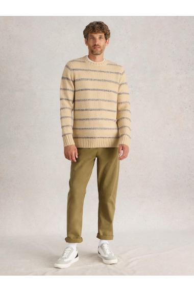 White Stuff Breton Stripe Crew Neck Jumper in NAT MLT Art. WS442815