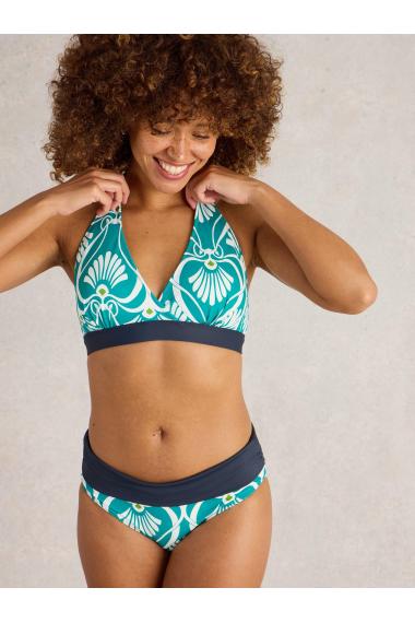 White Stuff Sunshine Reversible Bikini Top in BLUE PR Art. WS442819