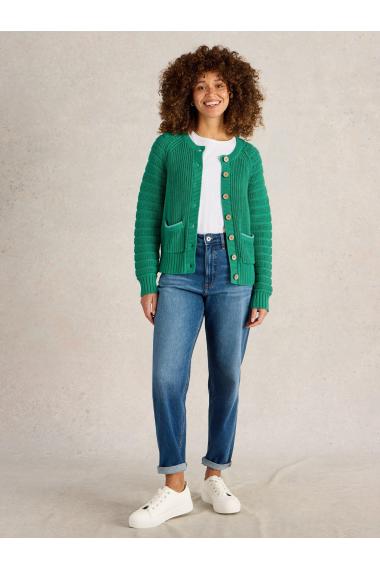 White Stuff CINDY COTTON CARDI in BRT GREEN Art. WS443043