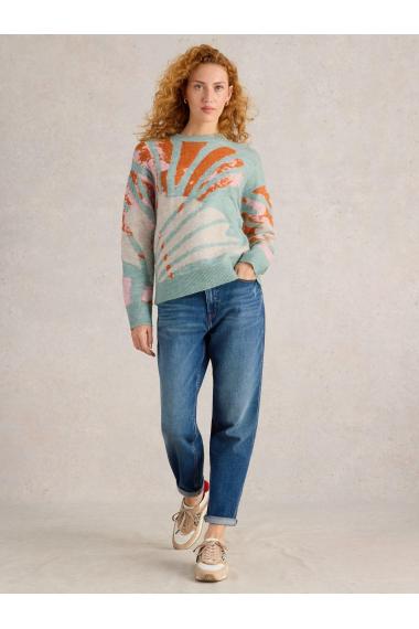 White Stuff LOUISA JUMPER in GREEN MLT Art. WS443046