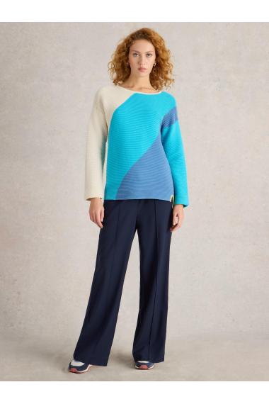 White Stuff JANA ABSTRACT JUMPER in BRT BLUE Art. WS443089