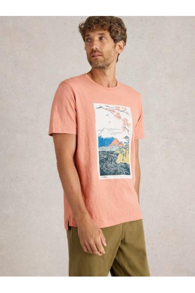 White Stuff Mountain Graphic Tee in PINK PR Art. WS442651