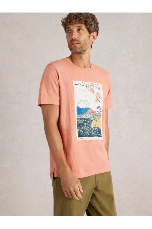 White Stuff Mountain Graphic Tee in PINK PR Art. WS442651