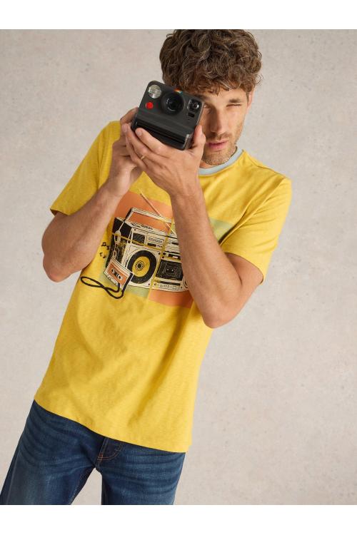 White Stuff Stereo Graphic Tee in YELLOW PR Art. WS442655