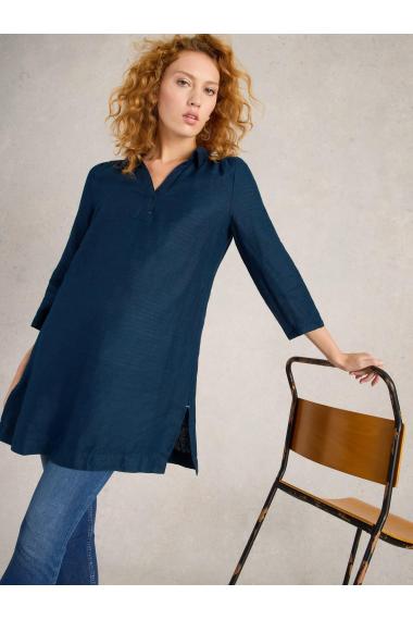 White Stuff Blake Linen Tunic in DARK NAVY Art. WS442798