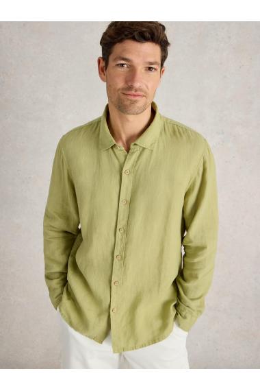 White Stuff Keswick LS Linen Shirt in MID GREEN Art. WS442809