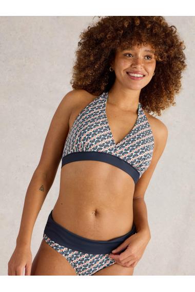 White Stuff Sunshine Reversible Bikini Top in BLUE PR Art. WS442819