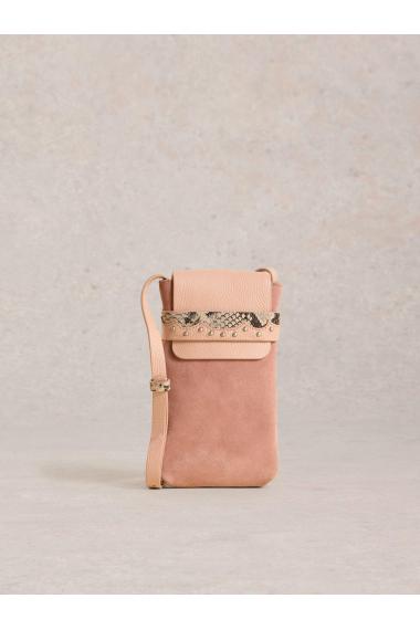 White Stuff Emmy Leather Phone Bag in DUS PINK Art. WS442877