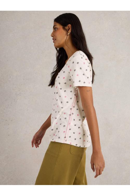 White Stuff NADIA SHORT SLEEVE TEE in IVORY MLT Art. WS443017