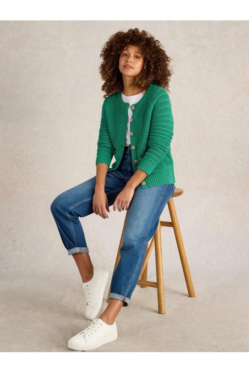 White Stuff CINDY COTTON CARDI in BRT GREEN Art. WS443043