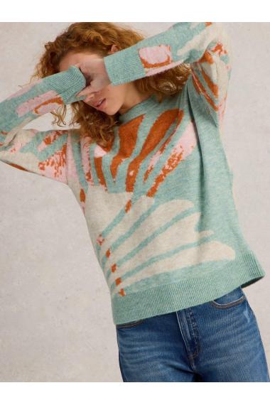 White Stuff LOUISA JUMPER in GREEN MLT Art. WS443046