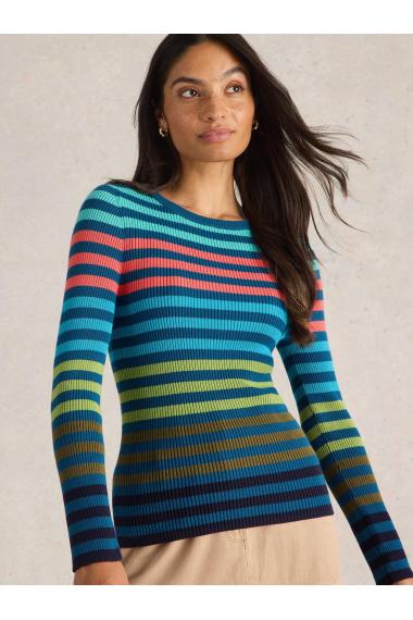 White Stuff RIB STRIPE JUMPER in BLUE MLT Art. WS443070