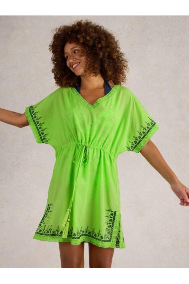 White Stuff Bella Beach Dress in GREEN MLT Art. WS443080