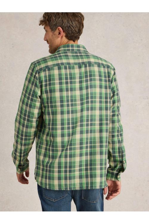 White Stuff Moxley Brushed LS Check Shirt in GREEN MLT Art. WS442621