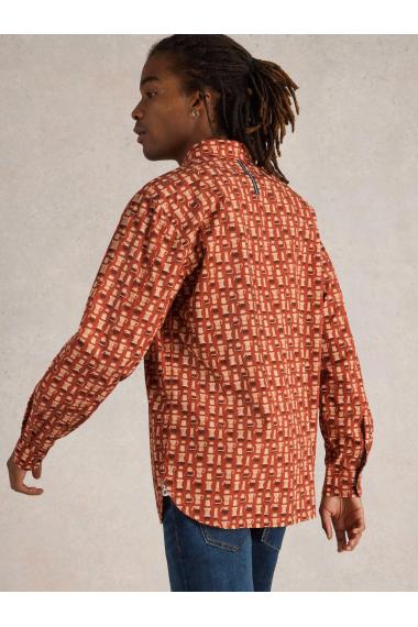 White Stuff Espresso Printed Shirt in ORANGE PR Art. WS442635