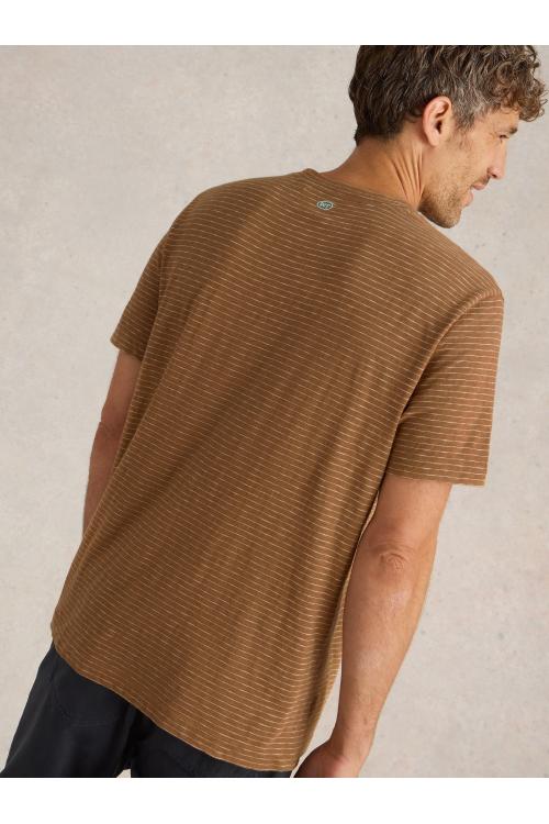 White Stuff Suffolk Stripe SS Tee in MID BROWN Art. WS442638