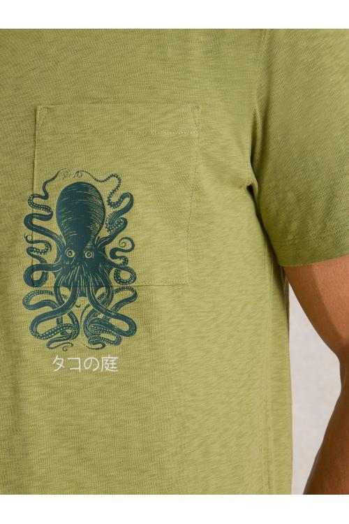 White Stuff Octopus Graphic Tee in GREEN PR Art. WS442652