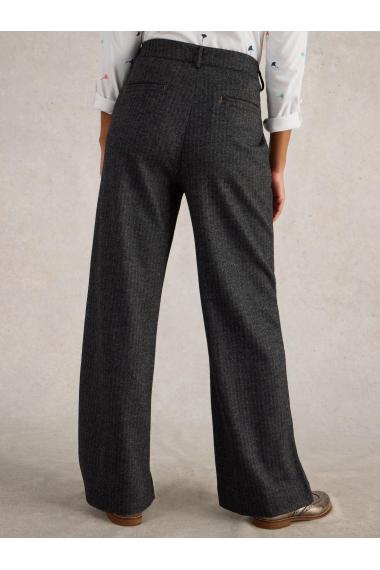 White Stuff Belle Tweedy Wide Leg Trouser in BLK MLT Art. WS442663