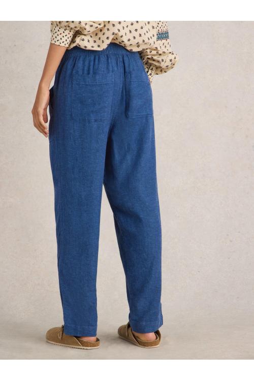 White Stuff Elle Linen Blend Trouser in CHAMB BLUE Art. WS442670