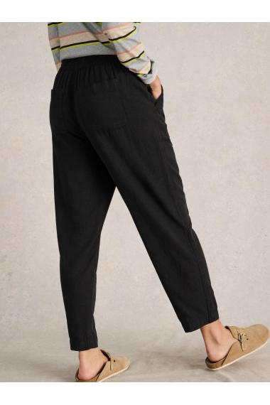 White Stuff Elle Linen Blend Trouser in PURE BLK Art. WS442670