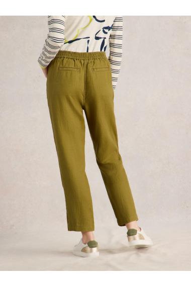 White Stuff Rowena Linen Trouser in KHAKI GRN Art. WS442671