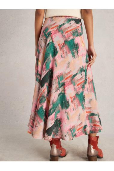 White Stuff Hope Bias Cut Maxi Skirt in PINK MLT Art. WS442707