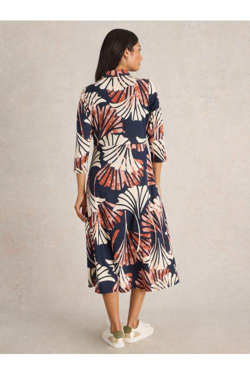 White Stuff Rua Jersey Shirt Dress in NAVY MULTI Art. WS442710