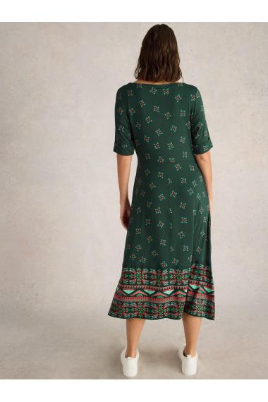 White Stuff Millie Jersey Dress in GREEN PR Art. WS442719