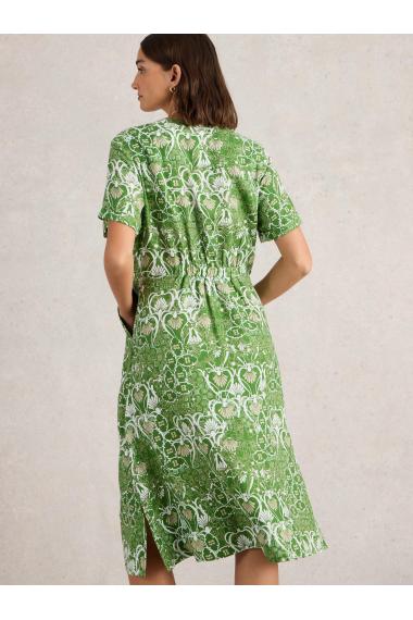 White Stuff Iris Linen Dress in GREEN PR Art. WS442727