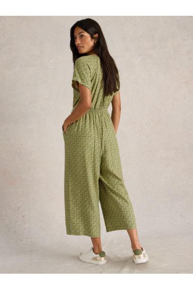 White Stuff Verity Linen Blend Jumpsuit in GREEN PR Art. WS442730