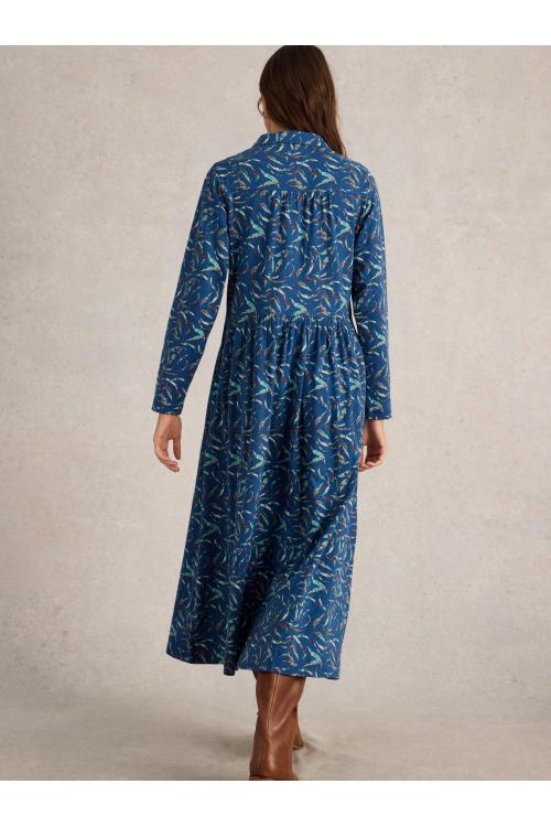 White Stuff Rylee Jersey Shirt Dress in BLUE PR Art. WS442737