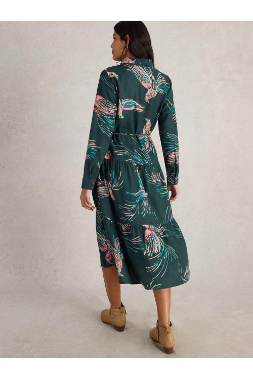 White Stuff Beatrice Shirt Dress in GREEN PR Art. WS442744