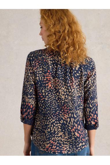 White Stuff Sophie Organic Cotton Shirt in NAVY PR Art. WS442783