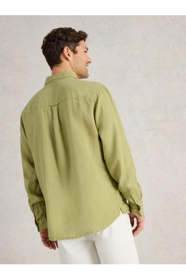 White Stuff Keswick LS Linen Shirt in MID GREEN Art. WS442809