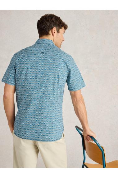 White Stuff Ramen Bowl SS Printed Shirt in BLUE PR Art. WS442814