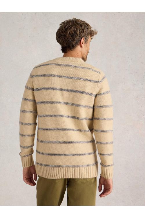 White Stuff Breton Stripe Crew Neck Jumper in NAT MLT Art. WS442815