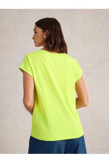 White Stuff NELLY NOTCH NECK TEE in BRT YELLOW Art. WS443000