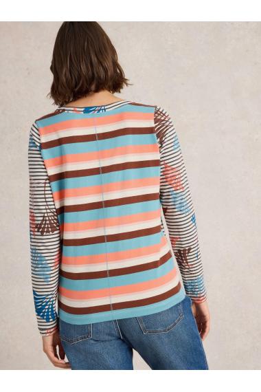 White Stuff NELLY LS TEE in CORAL MLT Art. WS443025