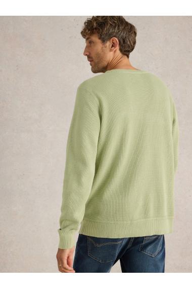 White Stuff Attadale Crew Neck Jumper in LGT GREEN Art. WS443180