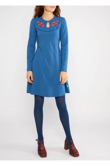 Blutsgeschwister Mini-Kleid Lucky Mrs. Lovely Western in mountain clouds blue Gr. S
