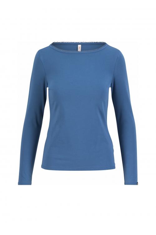 Blutsgeschwister Langarm- Shirt Oh Marine in mountain clouds blue Gr. S