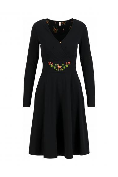 Blutsgeschwister Midi- Kleid Shalala Tralala in oh dear my deer black Gr. S
