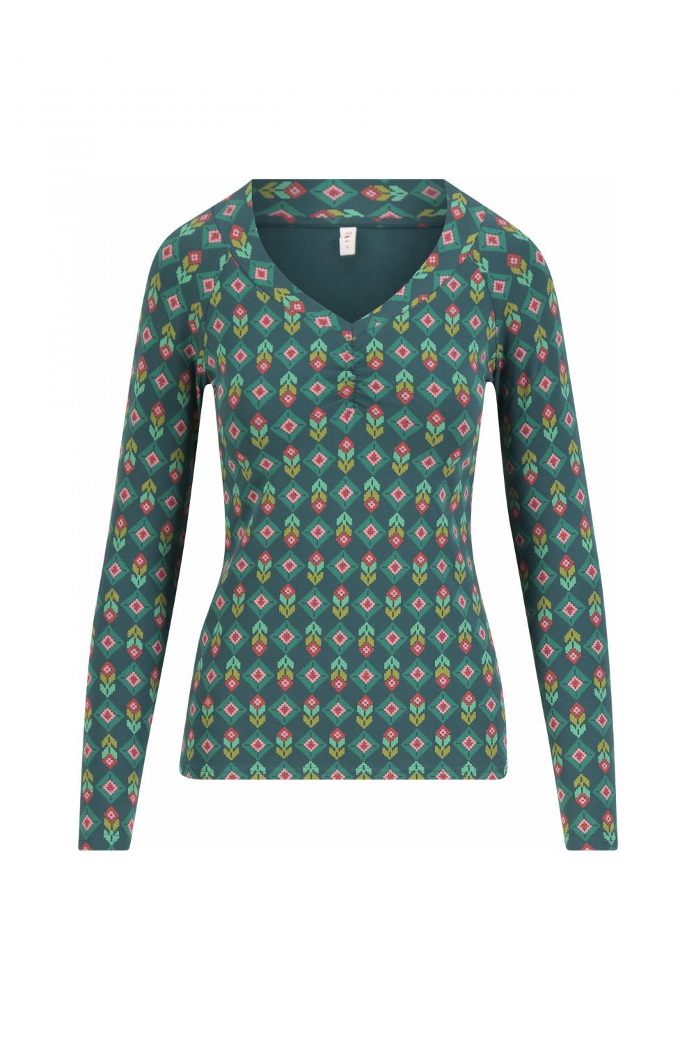 Blutsgeschwister Langarm- Shirt Savoir Vivre Sage in freezy breezy flower Gr. S