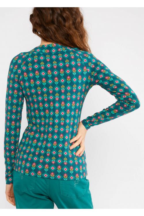 Blutsgeschwister Langarm- Shirt Savoir Vivre Sage in freezy breezy flower Gr. S