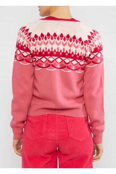 Blutsgeschwister Zipper/ Cardigan Happy Heritage in nostalgic island knit pink Gr. S