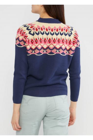 Blutsgeschwister Pullover Cold Day Warm Heart in nostalgic island knit blue Gr. S