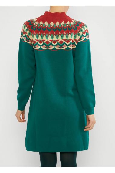 Blutsgeschwister Midi- Kleid Scandi woods in nostalgic island knit green Gr. S